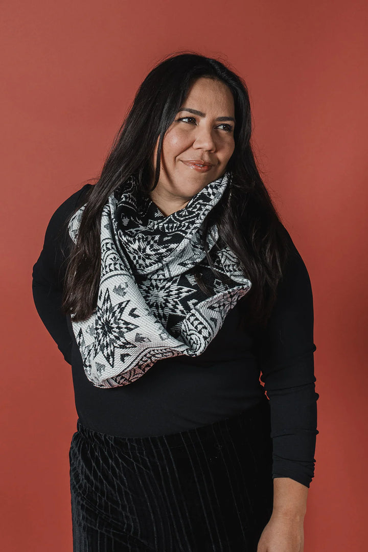 Mini Tipi Star Indigenous Reversible Infinity Scarf