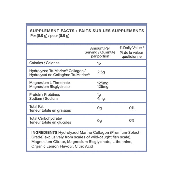 Magnesium L-Threonate + TruMarine® Collagen Jar - LEMON