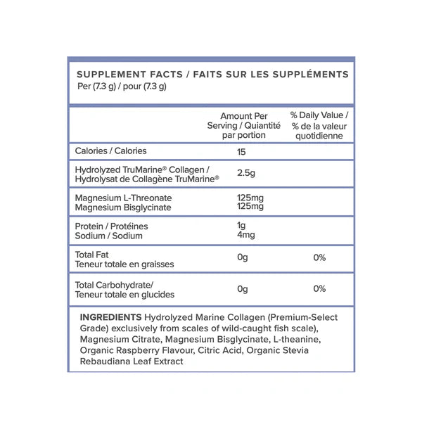Magnesium L-Threonate + TruMarine® Collagen Sticks - RASPBERRY