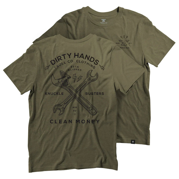 Men's DHCM Twisting Wrenches T-Shirt- Military Green