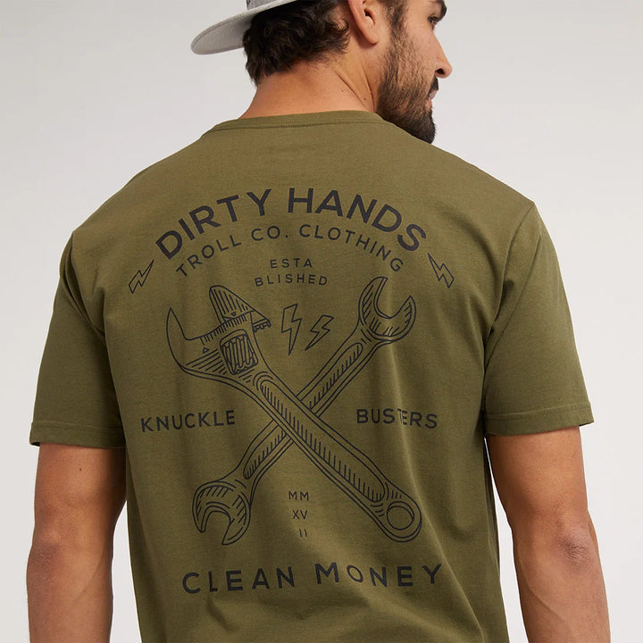 Men's DHCM Twisting Wrenches T-Shirt- Military Green