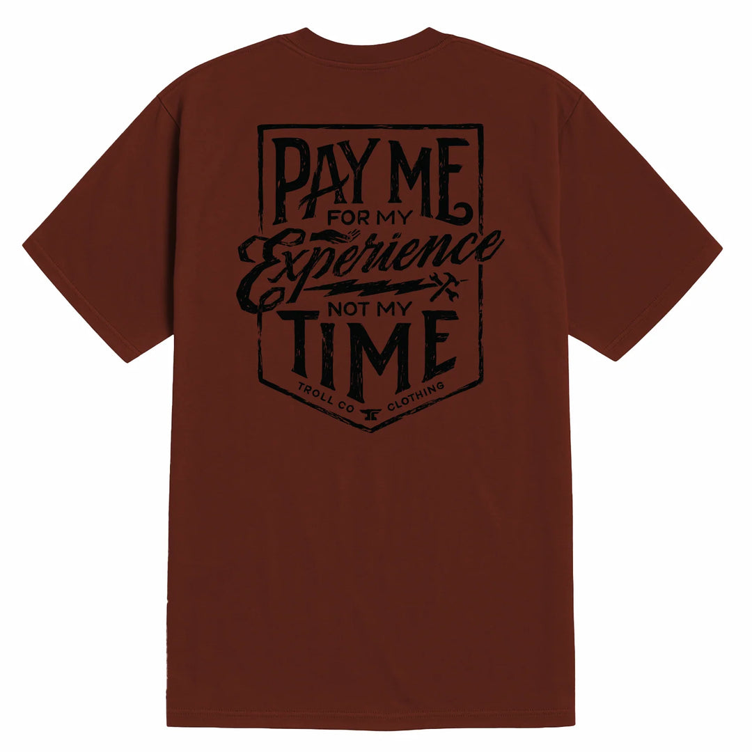 Men's Pay Me T-Shirt- Red Clay