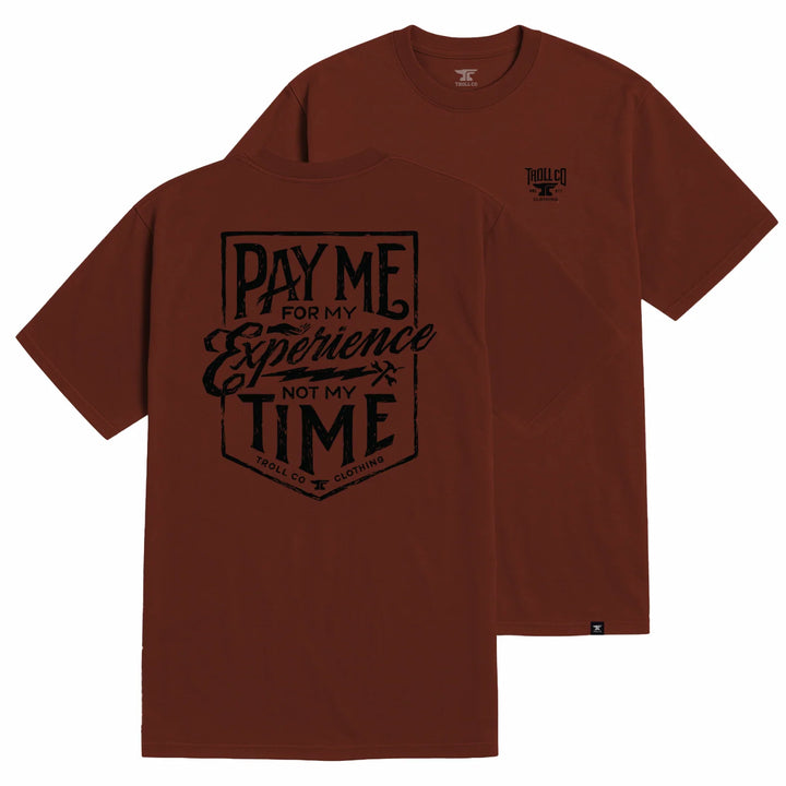 Men's Pay Me T-Shirt- Red Clay