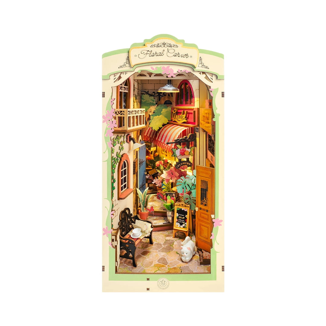 DIY Miniature House- Floral Corner Book Nook