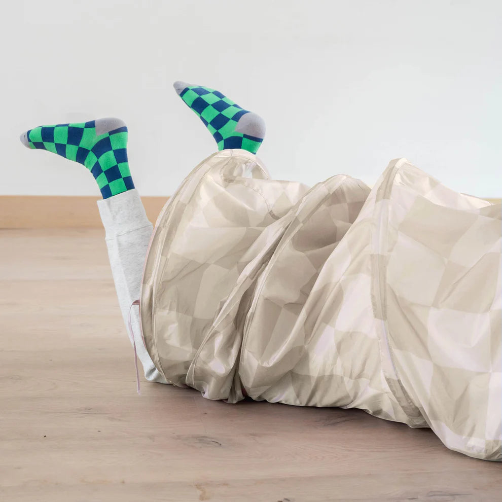 Play Tunnel- Checkerboard Beige