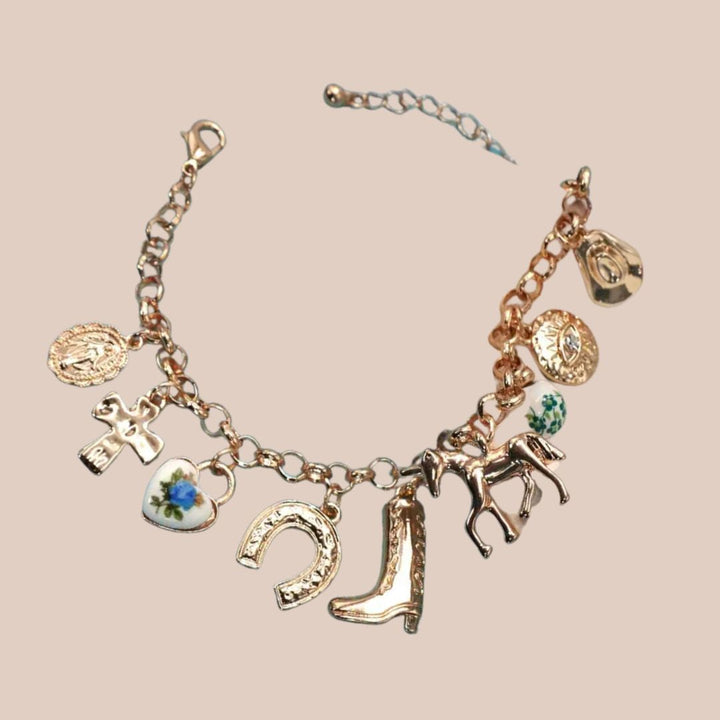 Western Charm Bracelet - Gold