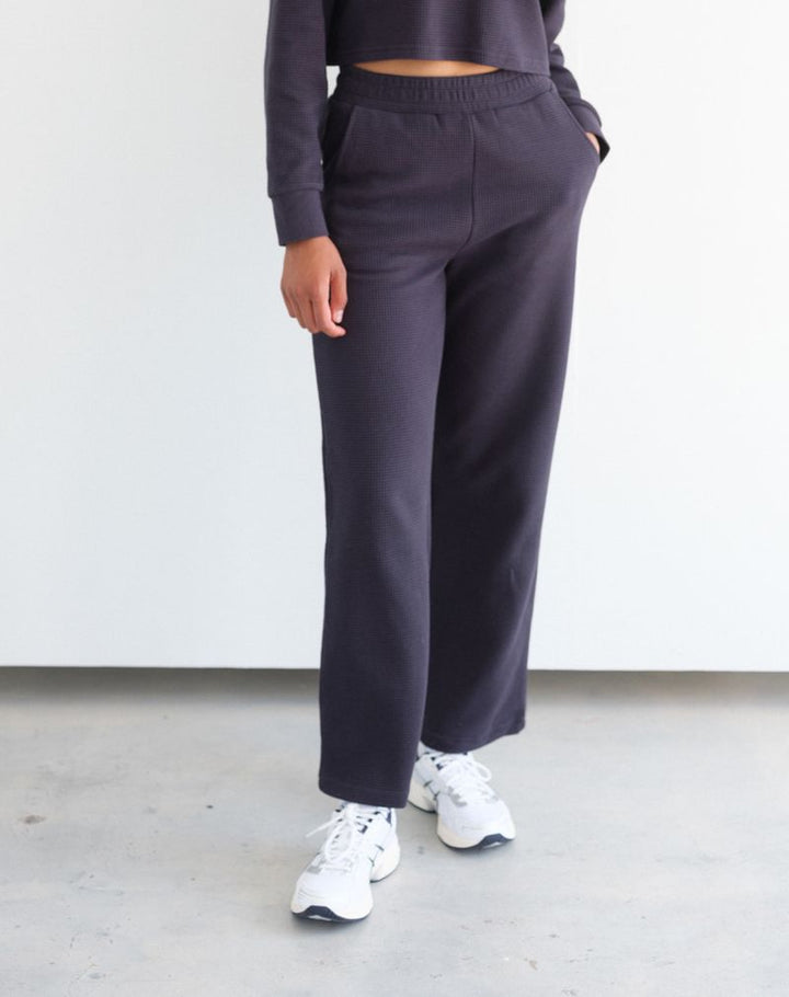 Brunette The Label Waffle Pants - Navy