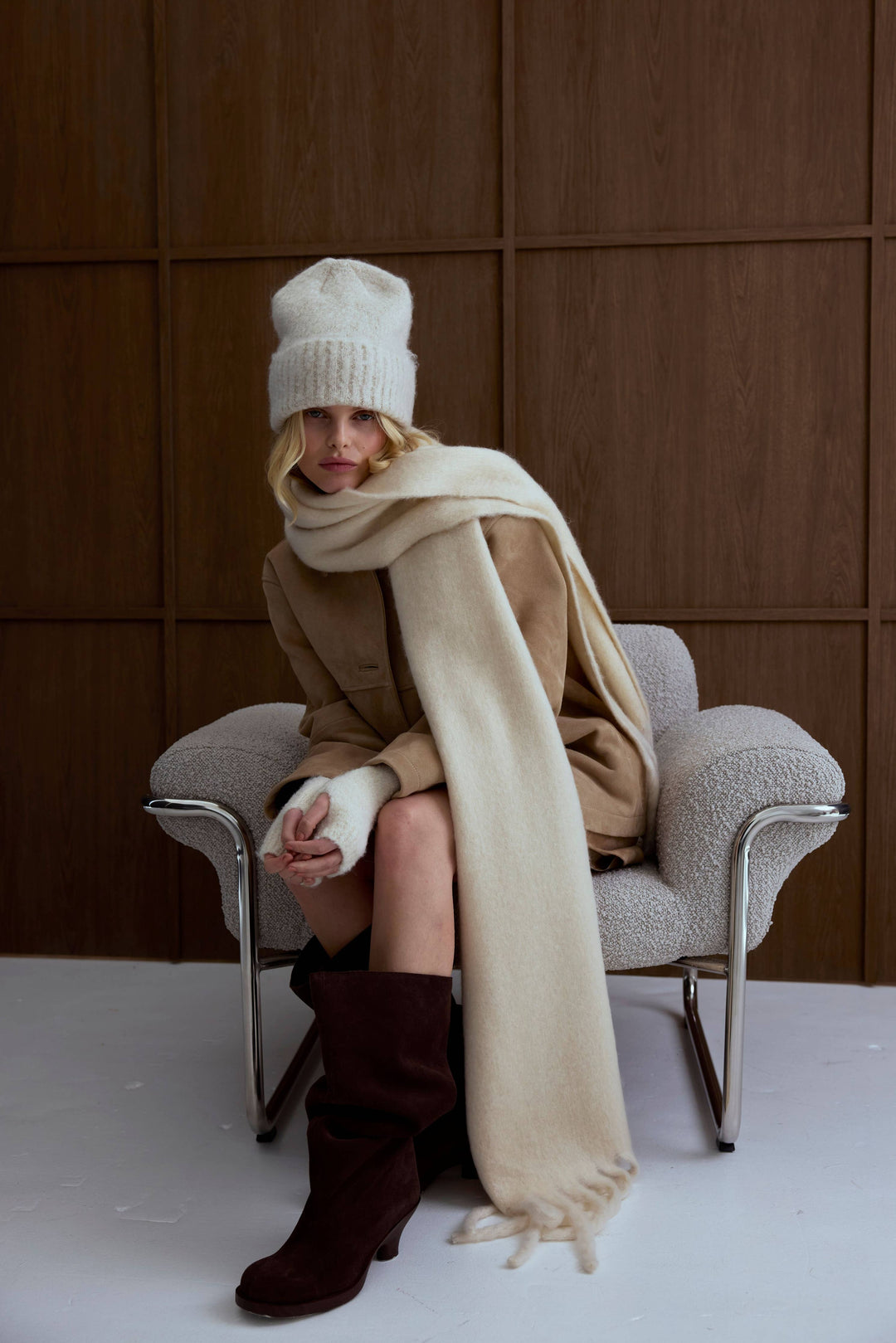 The Reykjavik Scarf - 100% Recycled - Pebble Beige