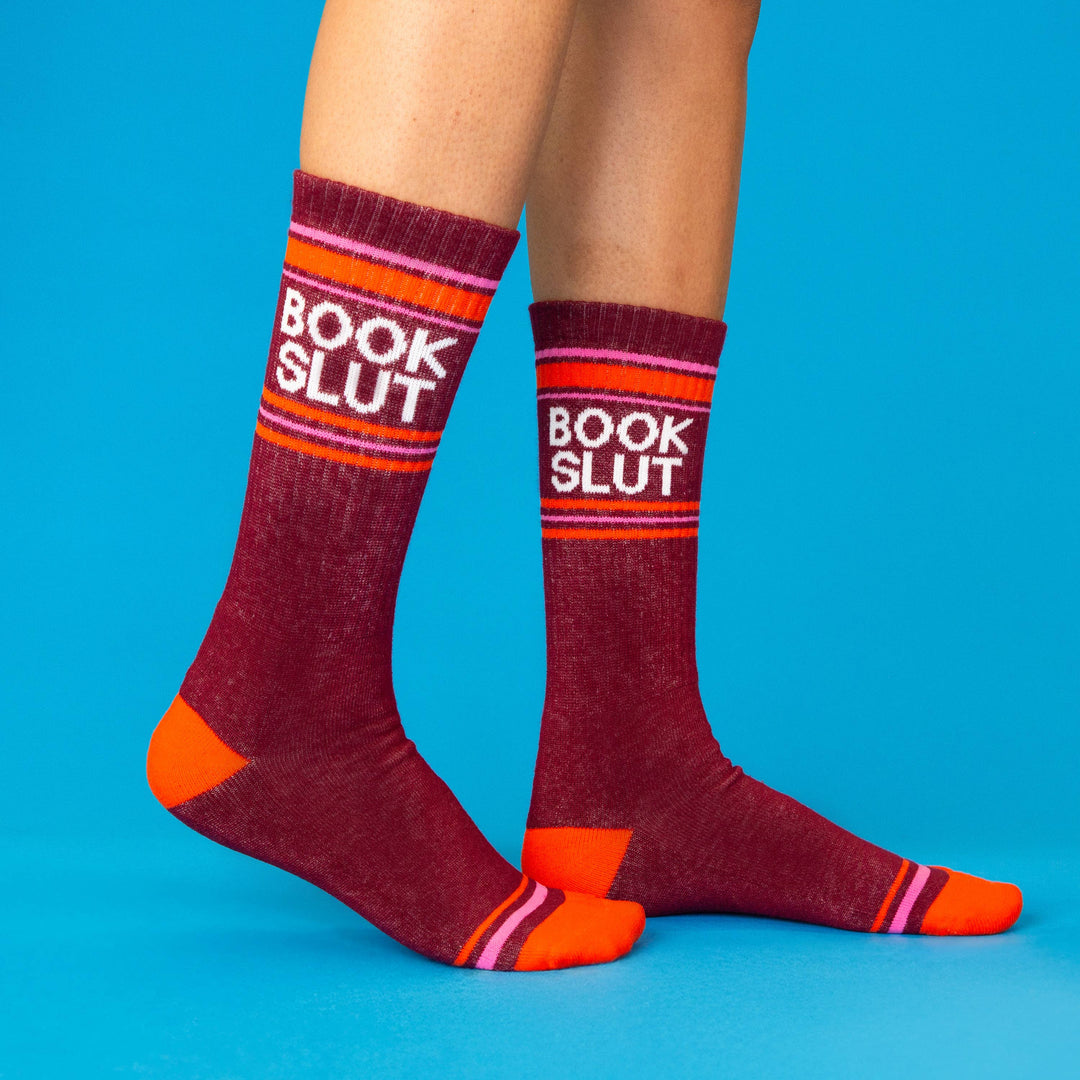 Book Slut Gym Crew Socks
