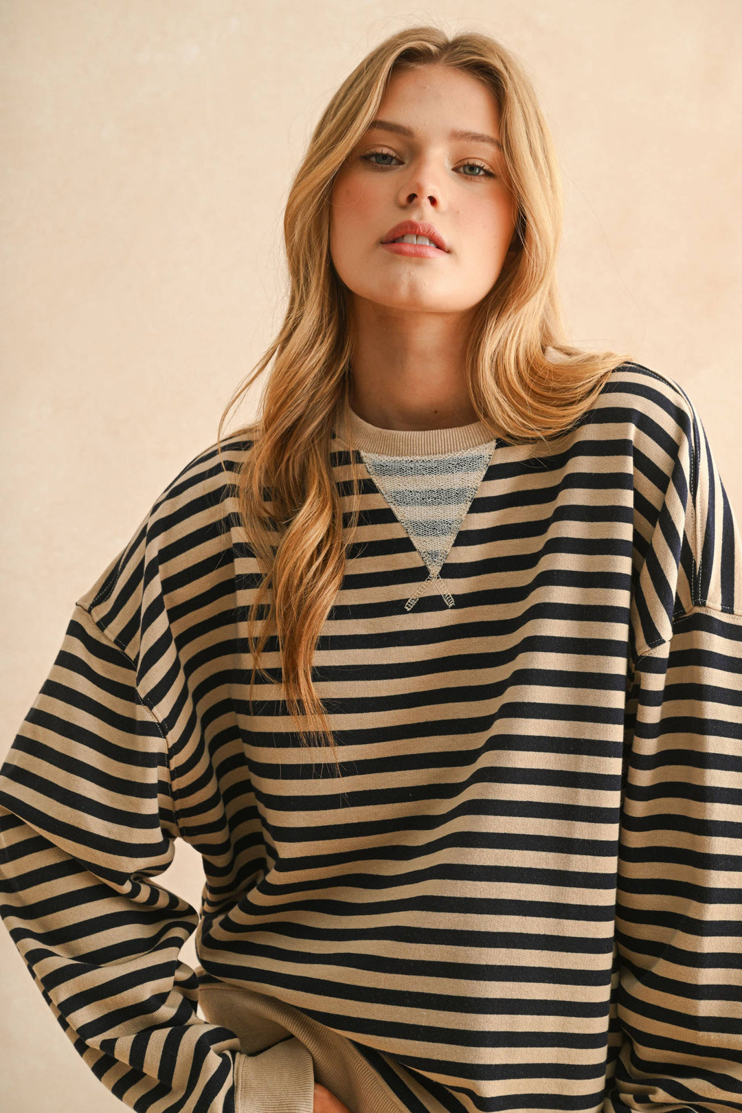 Riviera Striped Crewneck