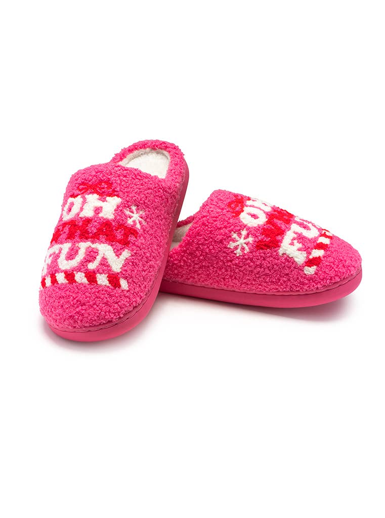 "Oh What Fun" Slippers- M/L
