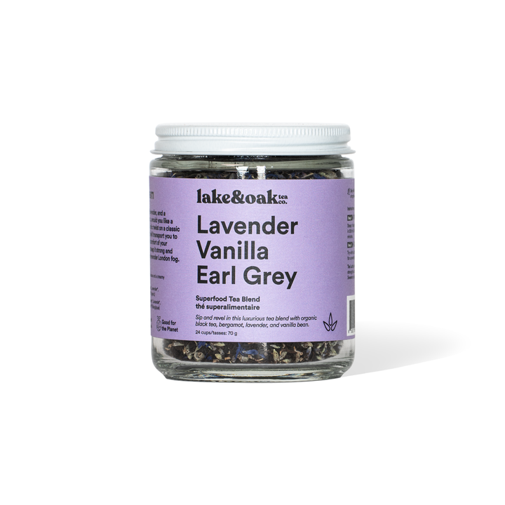 Lavender Vanilla Earl Grey -  Superfood Tea Blend: Pyramid Tea Bags - Retail Canister