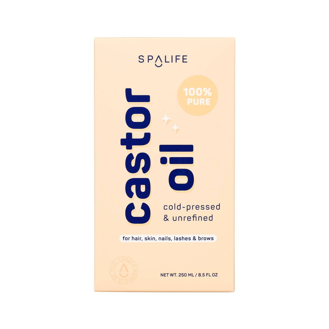 Castor Oil 100% Pure For Hair Skin Lashes - Peach Bottle