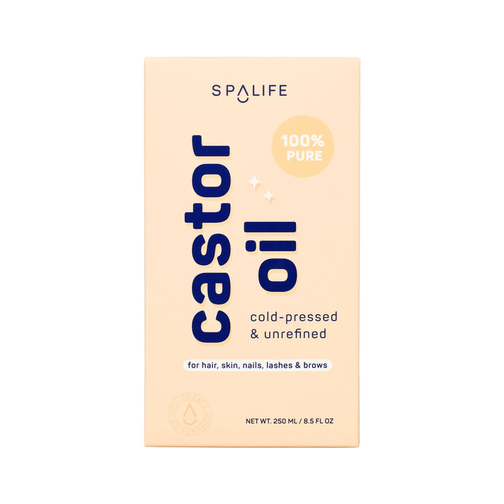 Castor Oil 100% Pure For Hair Skin Lashes - Peach Bottle
