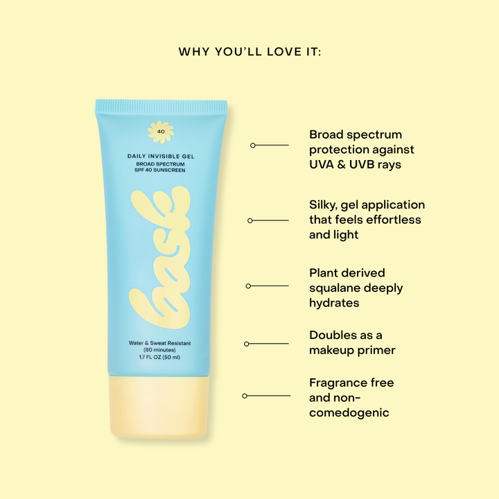 Bask SPF 40 Daily Invisible Gel Face Sunscreen
