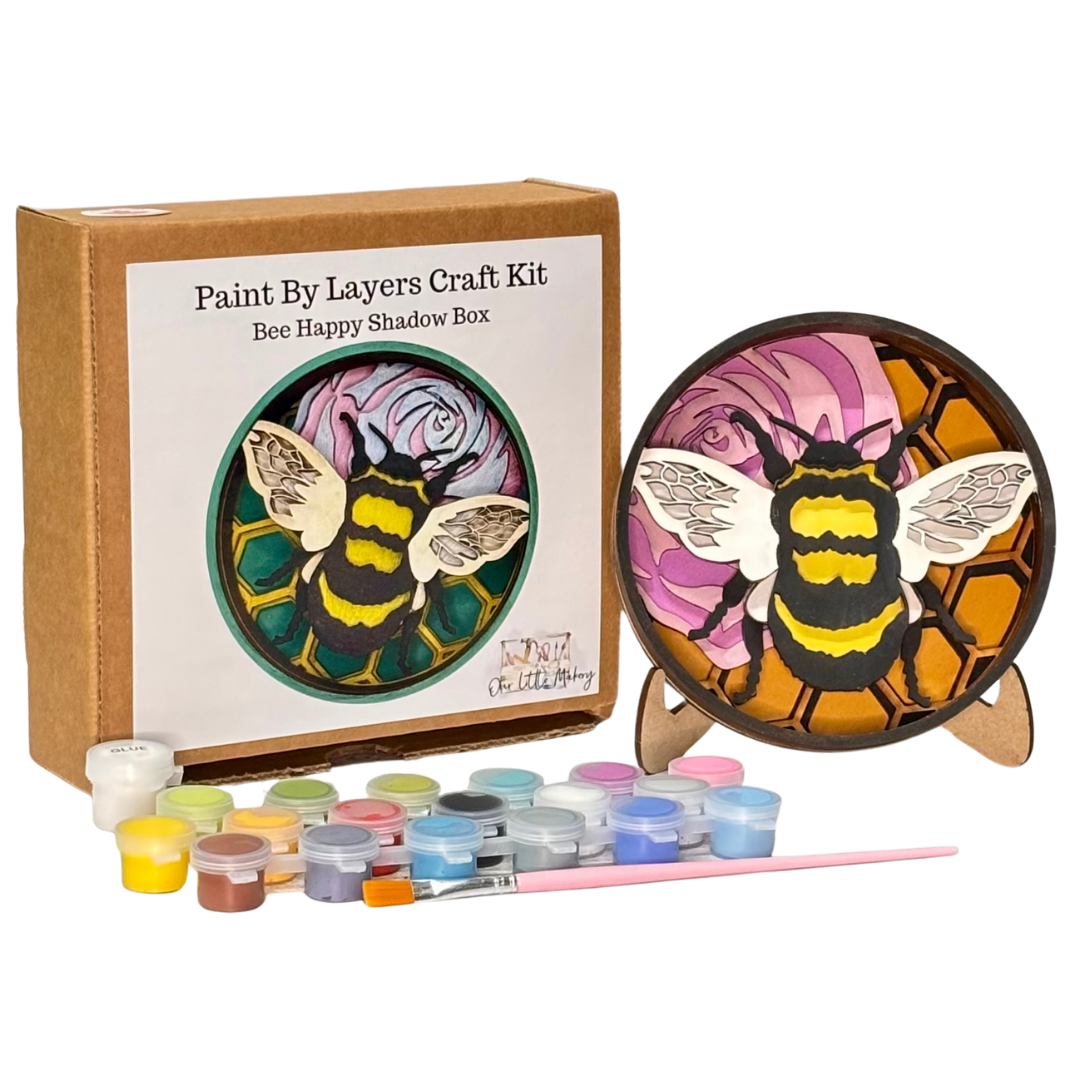 Bee Happy Shadow Box Kit