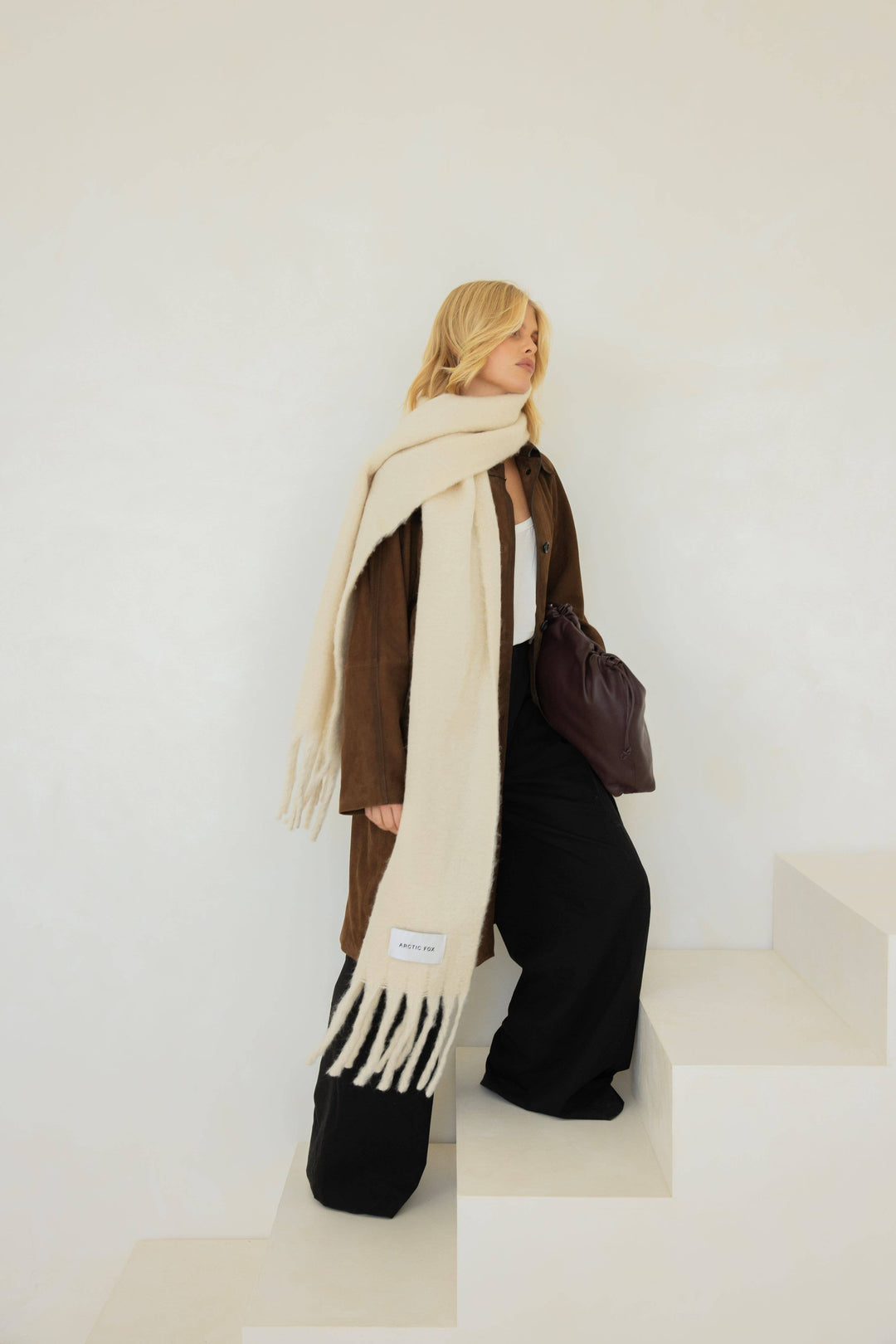 The Reykjavik Scarf - Pebble Beige