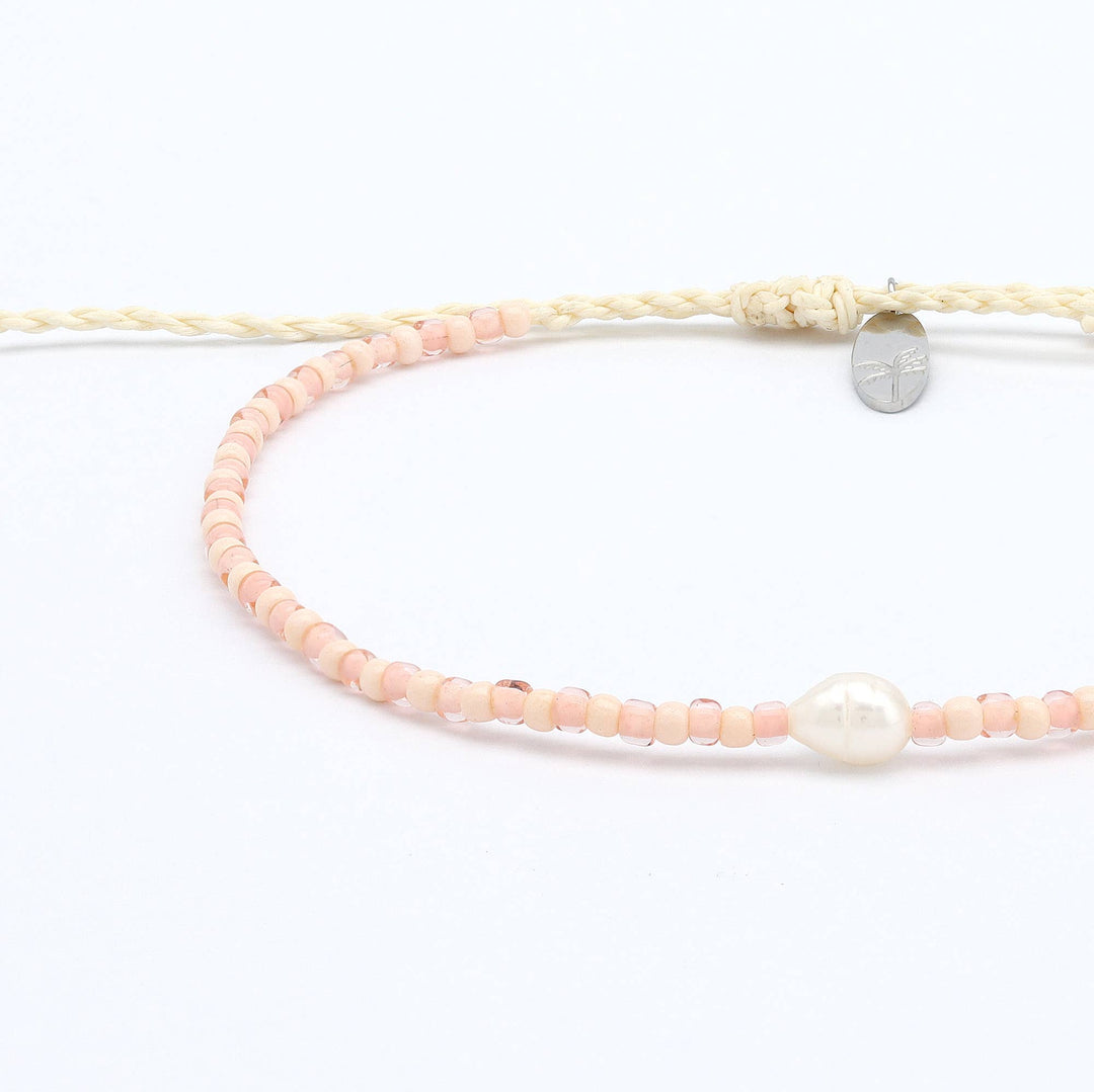 Mutiara Dainty Beaded Bracelet: Pink & Red