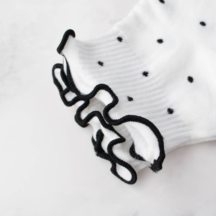Ruffled Ankle Socks: Polka Dot