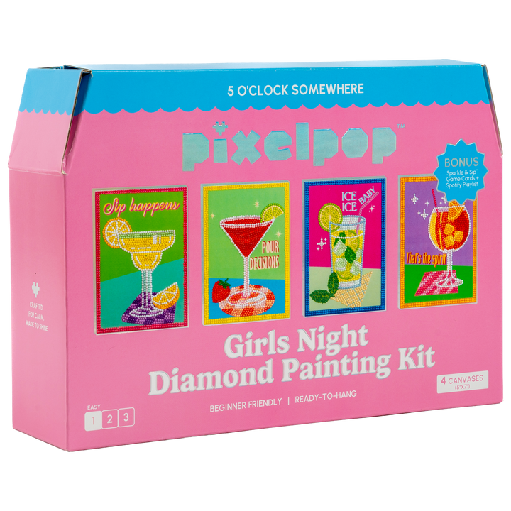 PixelPop™ Diamond Art — Girls’ Night — 5 O’Clock Somewhere