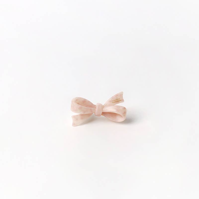 Minimalist Bow Acetate Hair Clip for Elegant Hairstyles: Pink