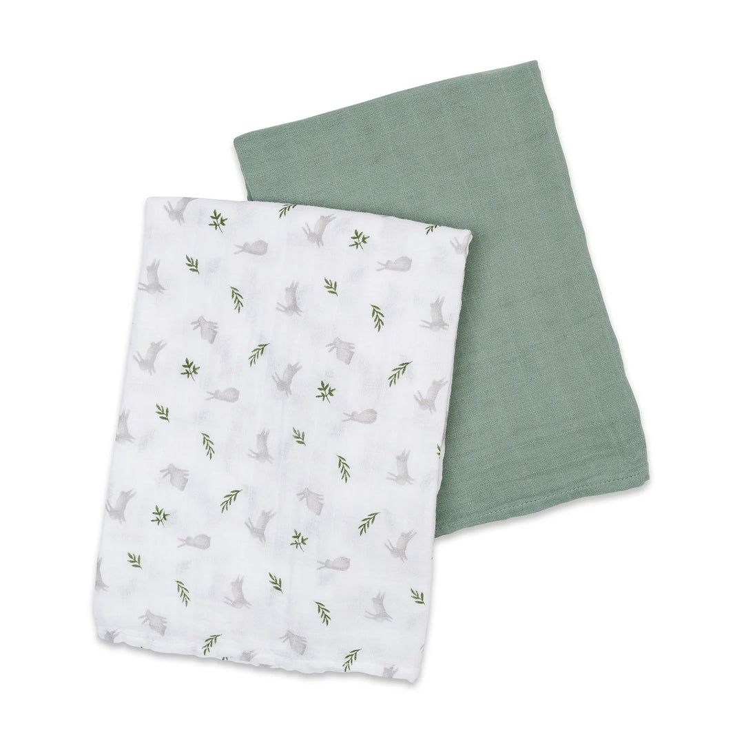 Lulujo- 2 Pack Cotton Muslin Swaddles
