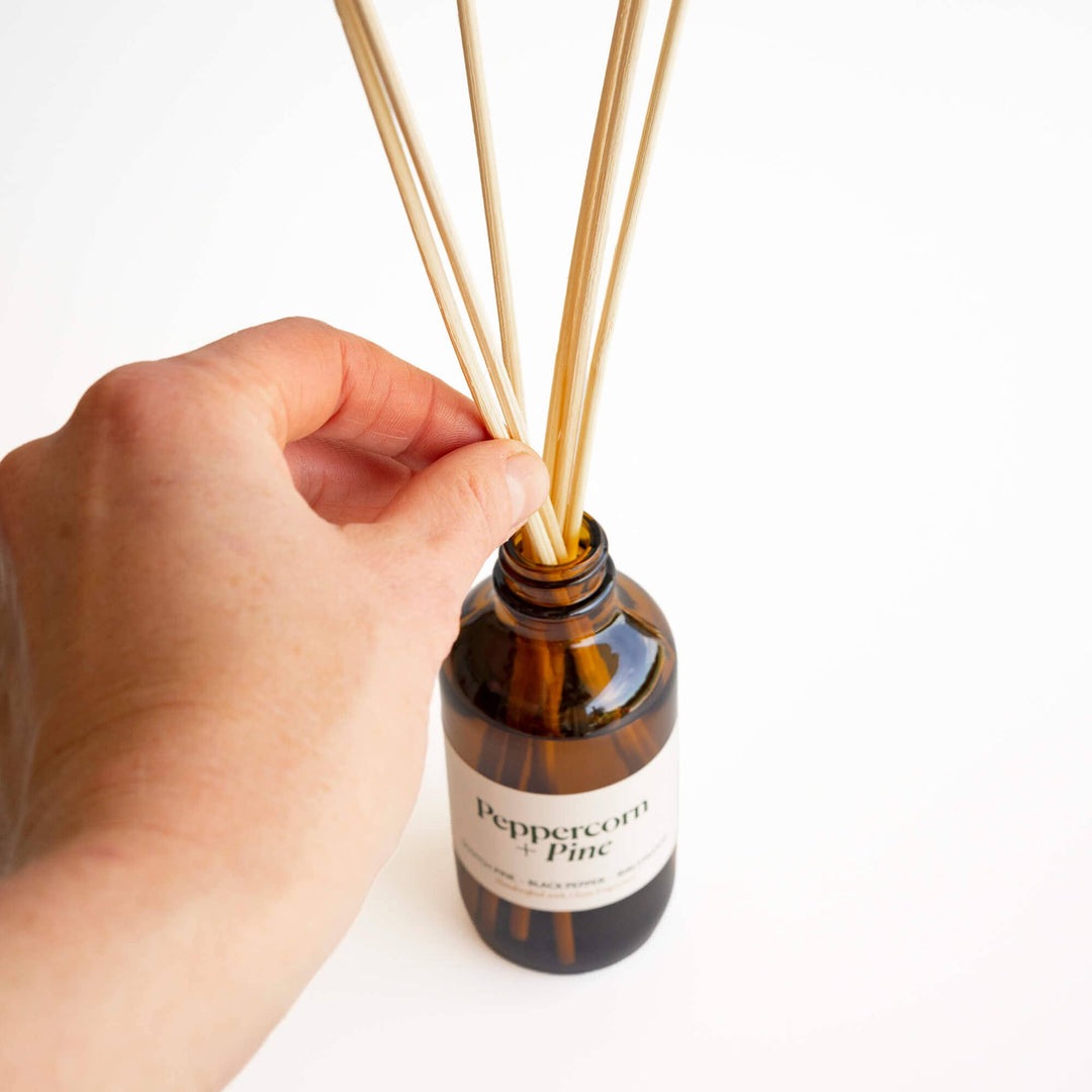 Peppercorn + Pine | Clean Reed Diffuser: Diffuser Set (with box + reeds)