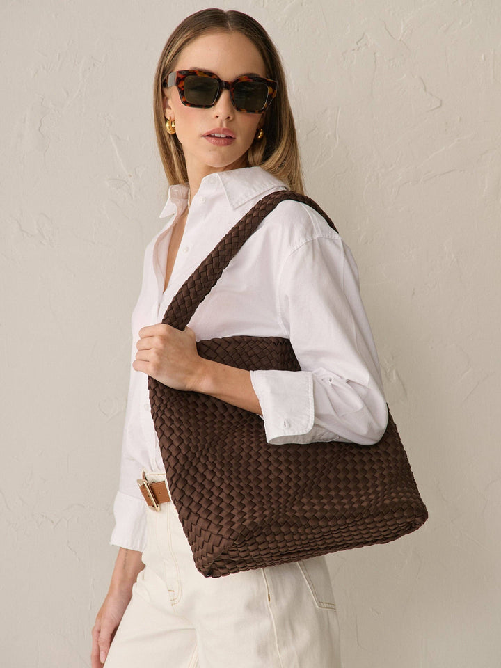 Woven Tote Bag - Brown
