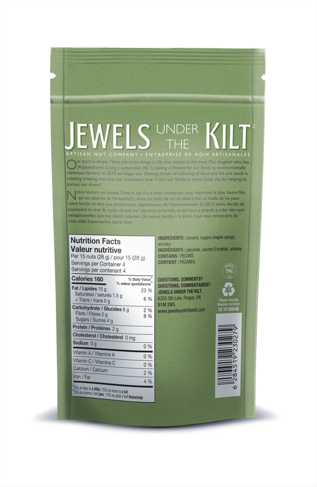 Sweet Whiskey Pecan: 60g Bag