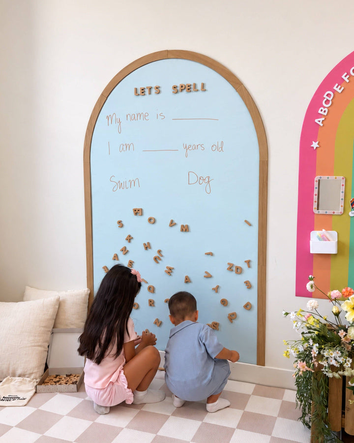 Wooden Magnetic Letters Set (60 pcs)
