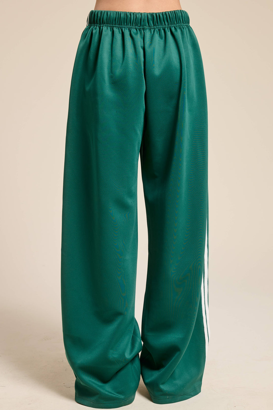 Wide Leg Track Pants-Pine