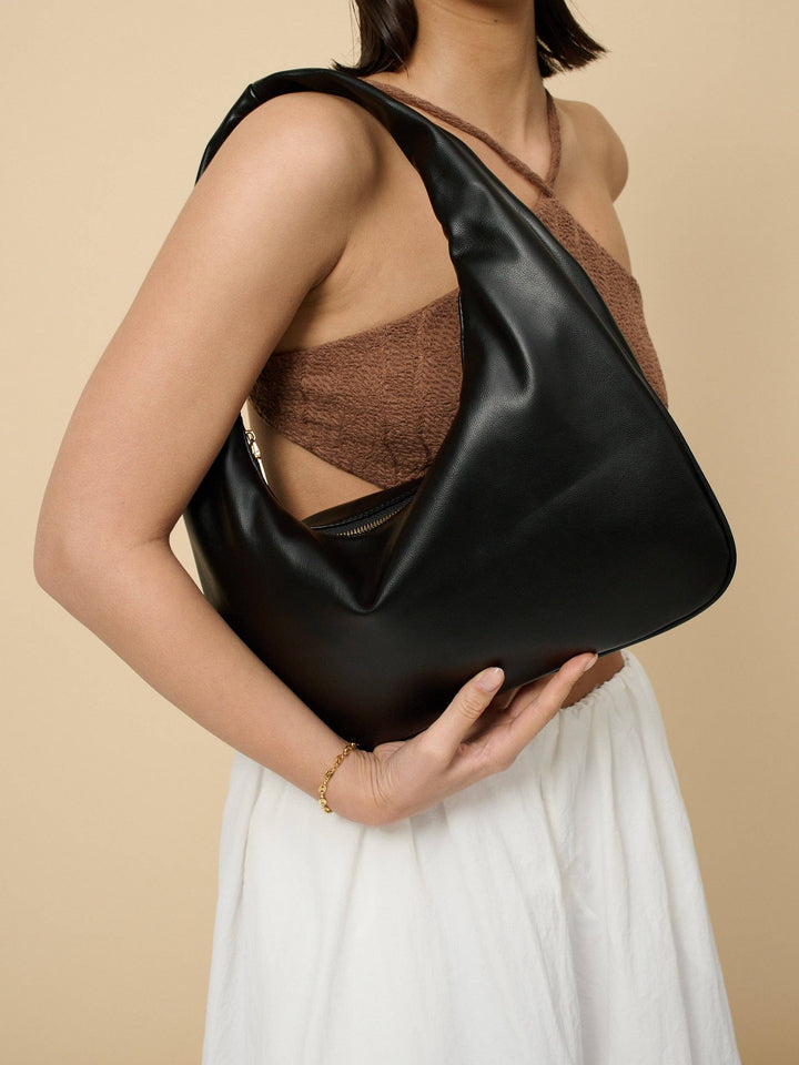 Hobo Shoulder Bag - Black