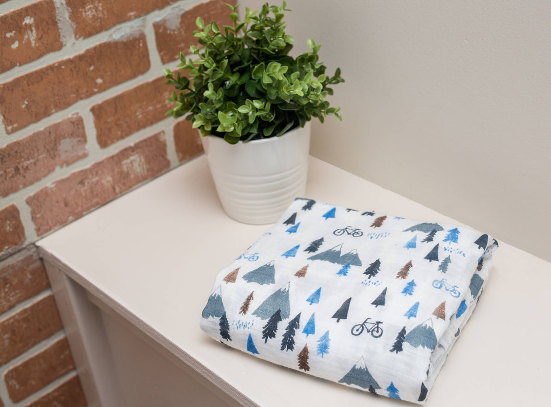Muslin Swaddle Blanket – Mountain Top  
