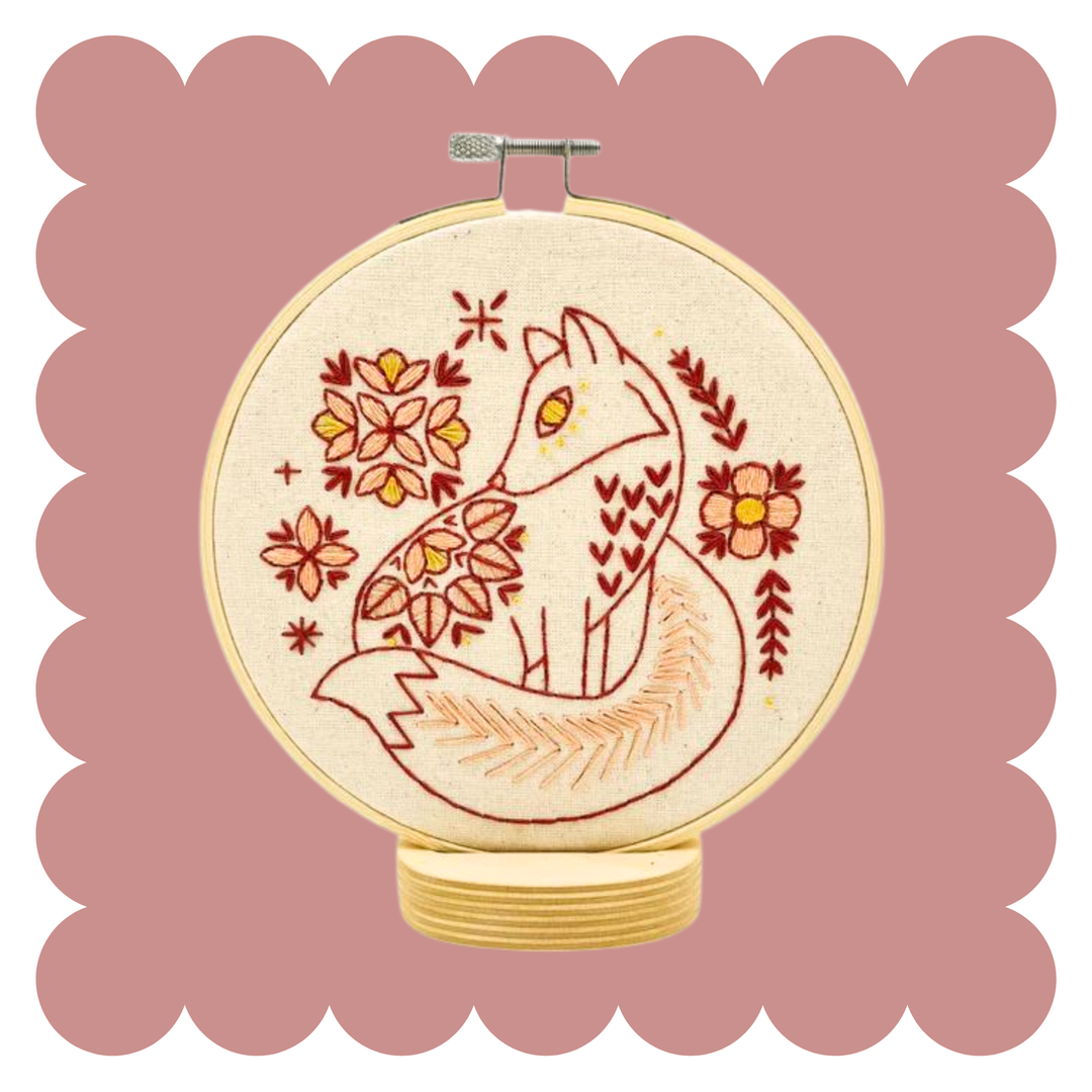 Folk Fox Complete Embroidery Kit