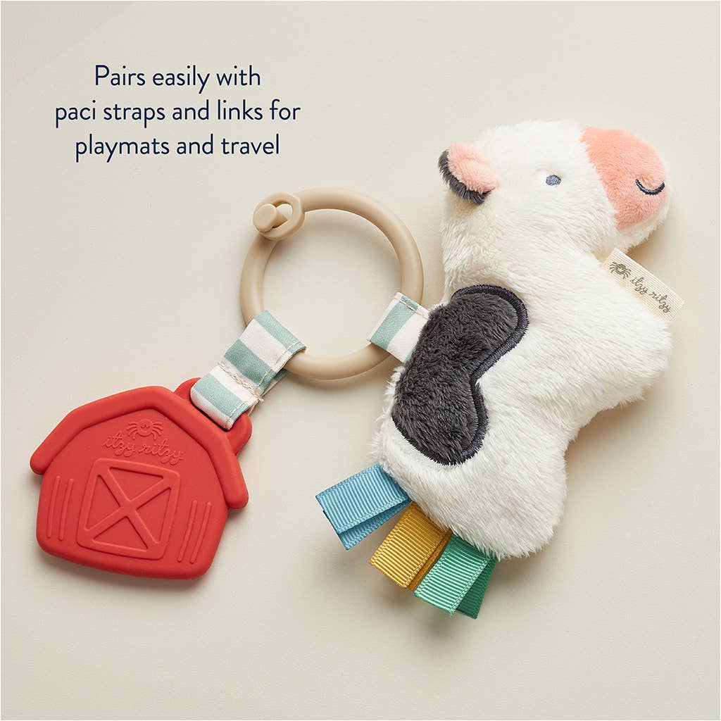Itzy Pal™ Plush + Teether: Cow