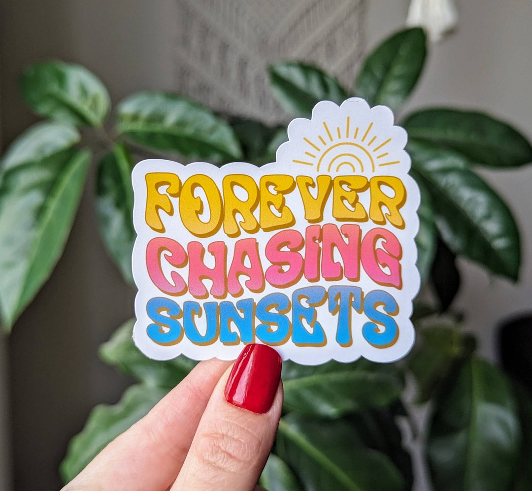 Forever Chasing Sunsets Vinyl Sticker