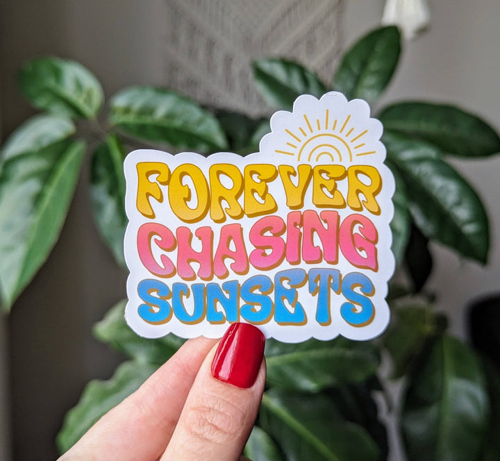 Forever Chasing Sunsets Vinyl Sticker