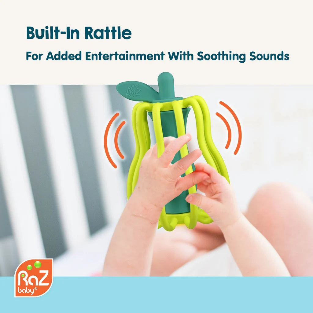 RaZ Pear Teether + Rattle Toy