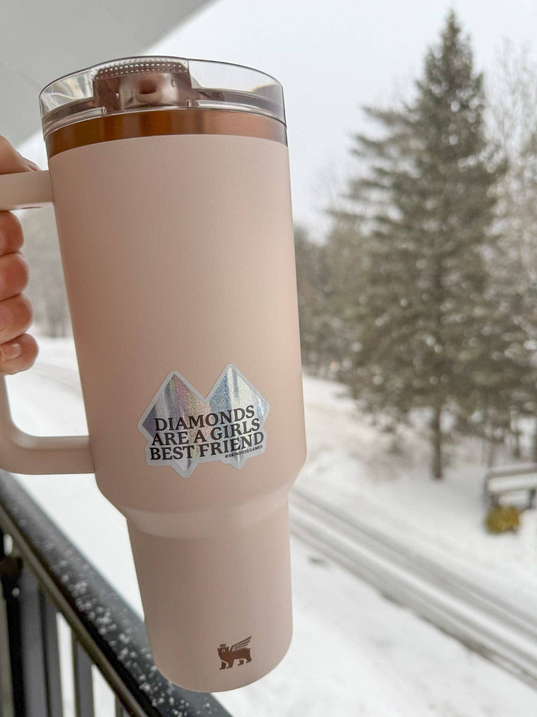 Diamonds Are A Girls Best Friend Ski Sticker