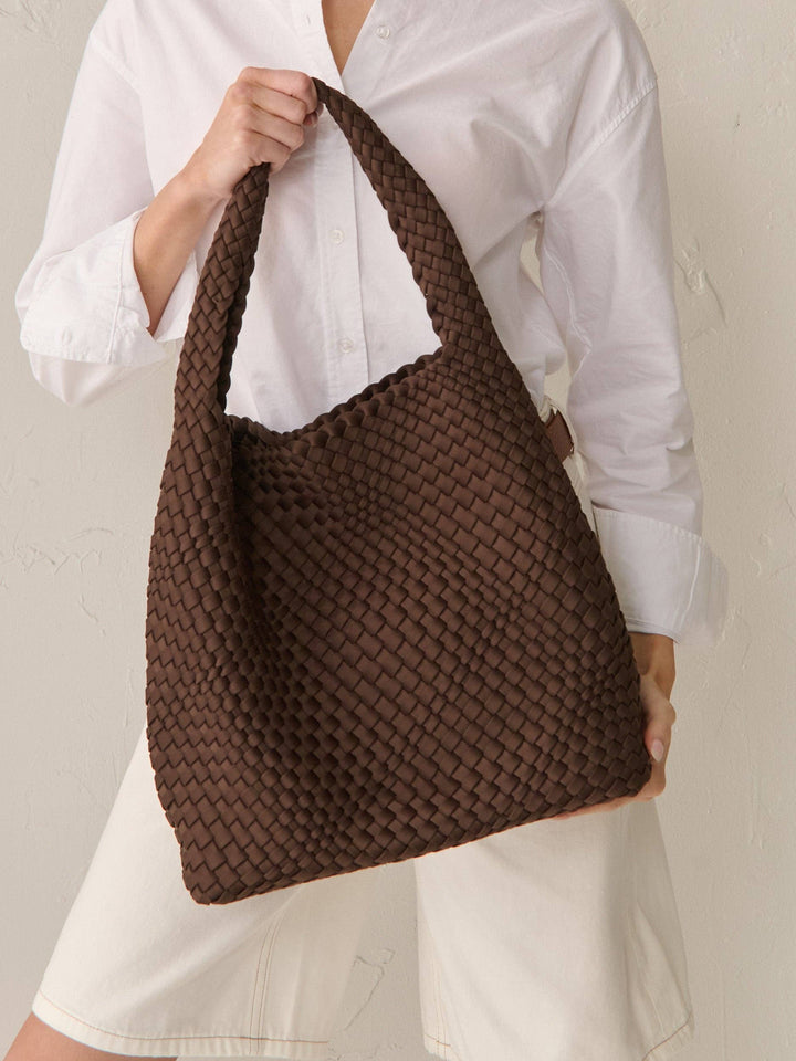 Woven Tote Bag - Brown