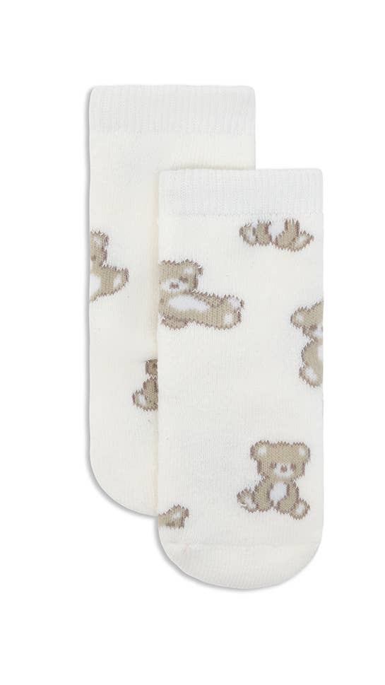 6PC Pack Woven Knit Socks in Gift Box: Beige