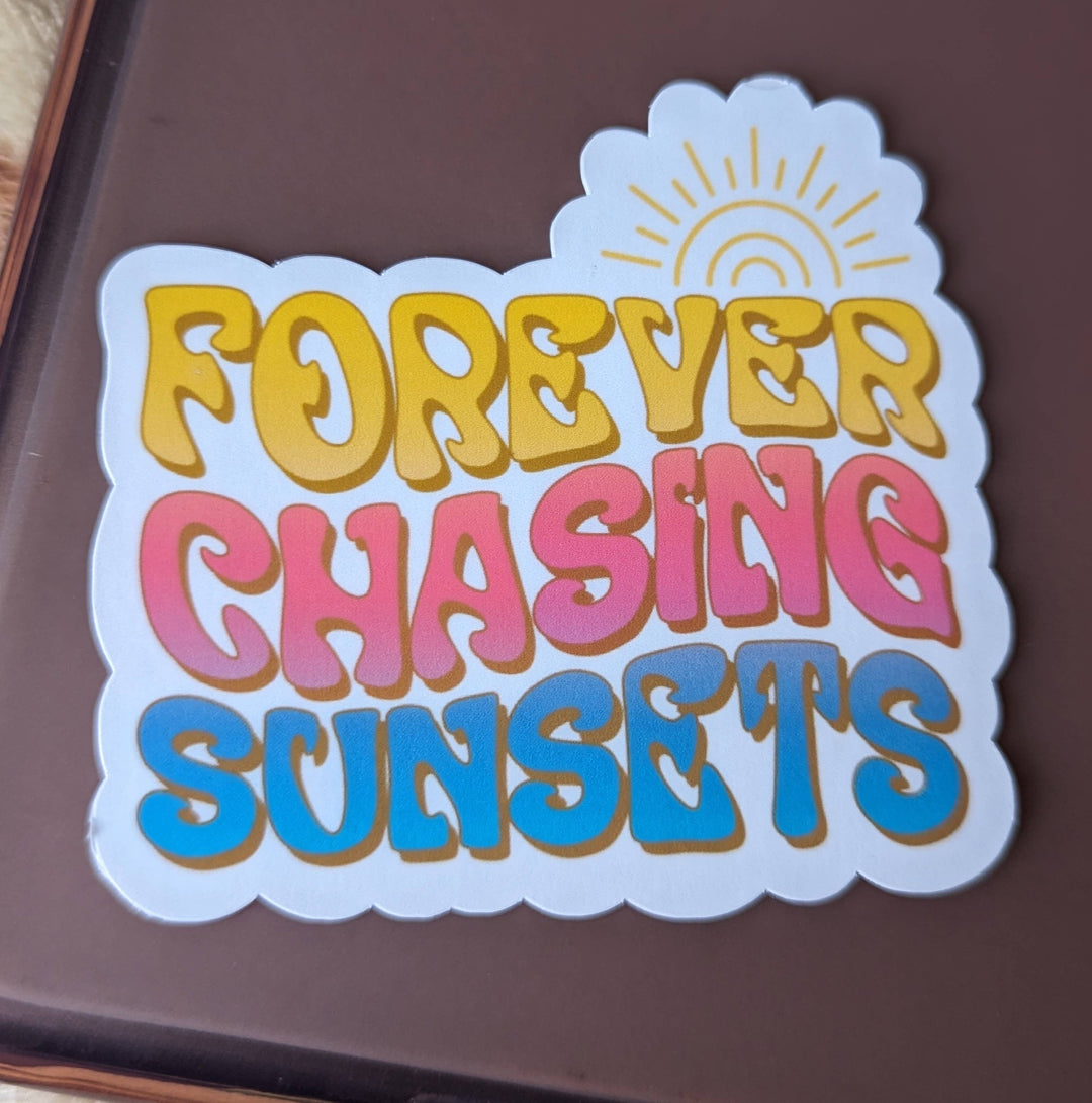 Forever Chasing Sunsets Vinyl Sticker