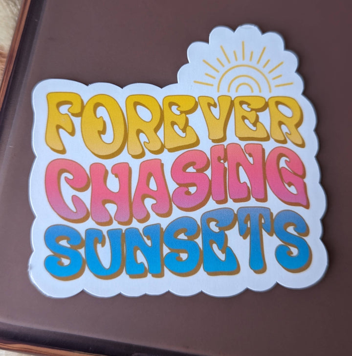 Forever Chasing Sunsets Vinyl Sticker