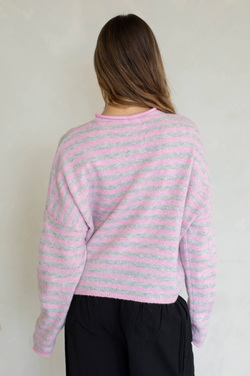 Piper Cardigan - Pink Stripe