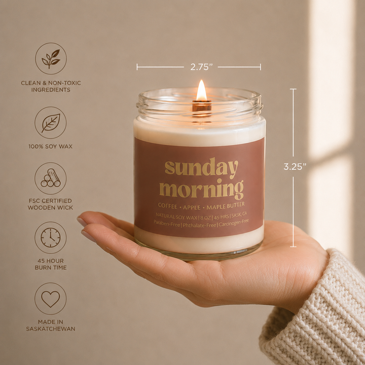 SUDNAY MORNING | 8OZ NON TOXIC SOY CANDLE | FALL COLLECTION
