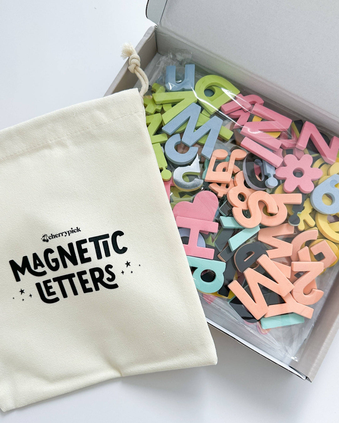 Soft Foam Magnetic Letters & Symbols: Pastel Rainbow