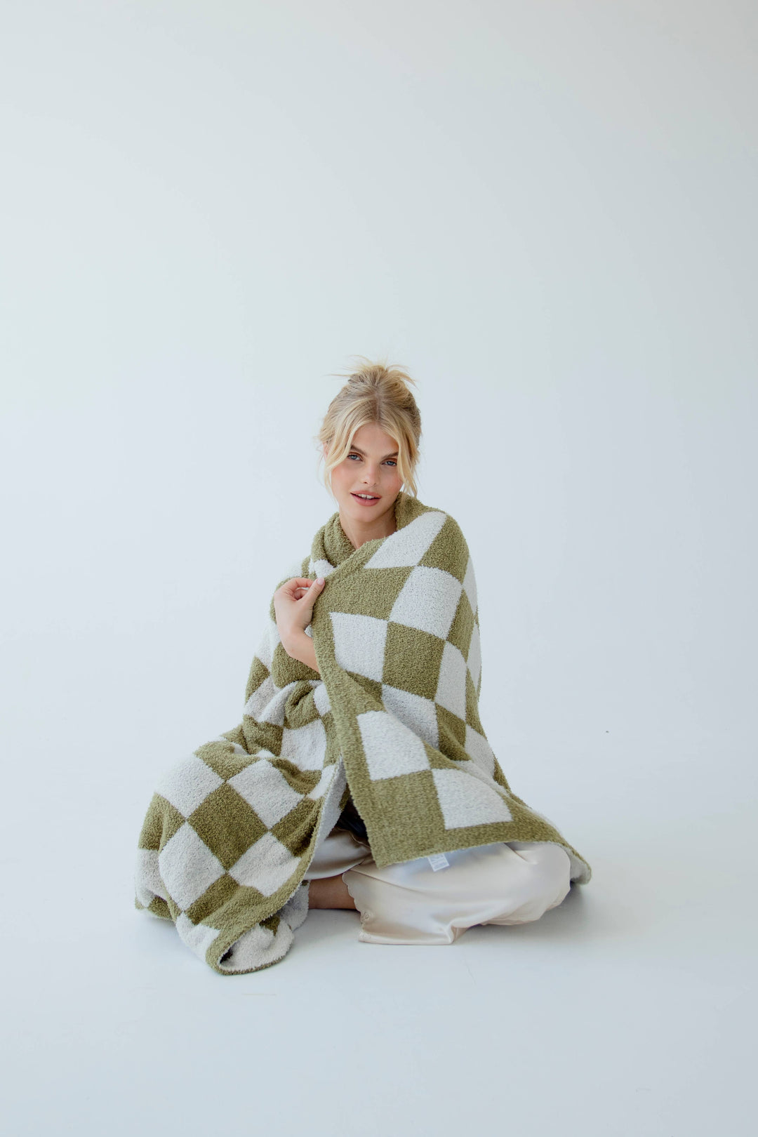 The Teddy Throw - Khaki Check
