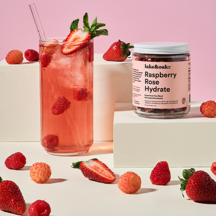 Raspberry Rose Hydrate - Superfood Tea Blend Jar