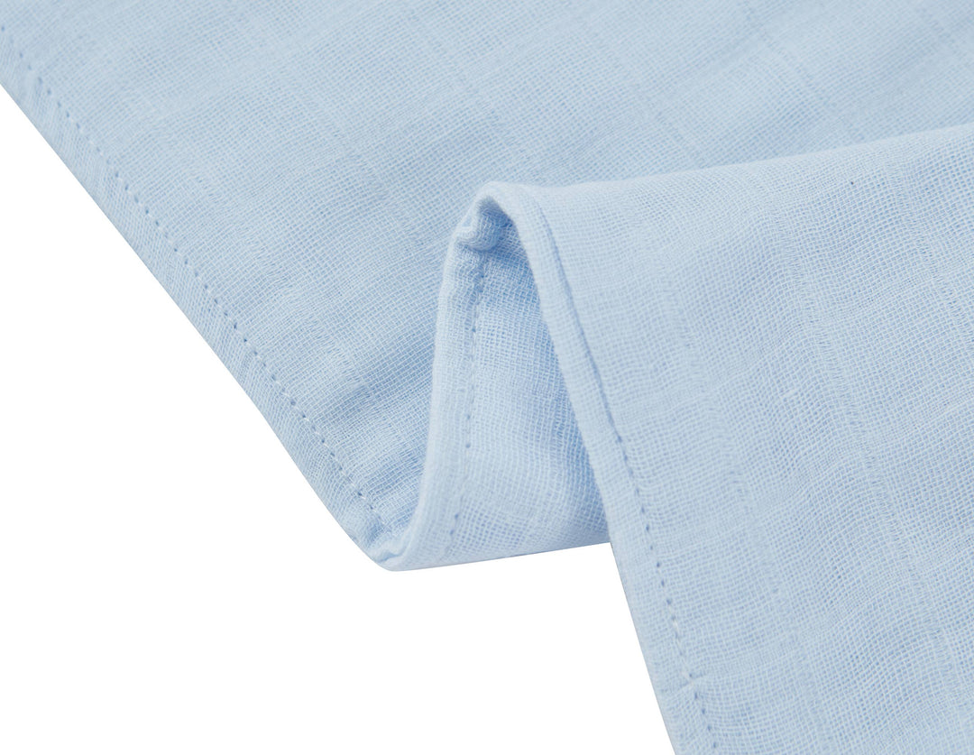 3 Pc Pack Muslin Bandana Bibs One Size- Blue