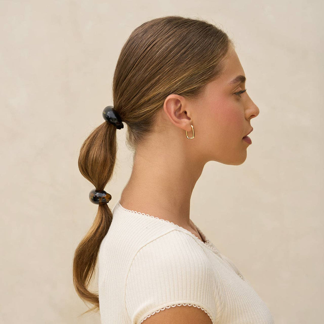 Black & Tort Cloud Cuffs - Medium